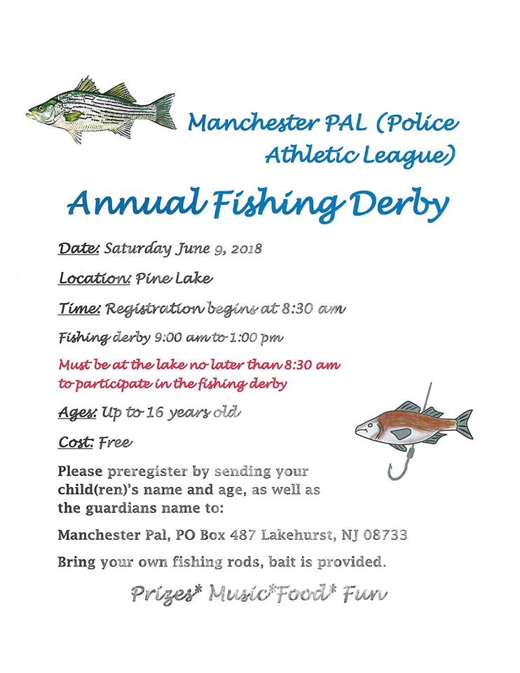 Manchester PAL Annual Fishing Derby 6/9/18